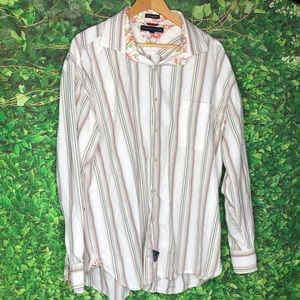 Tommy Hilfiger 80's 2 ply fabric Striped shirt XXL